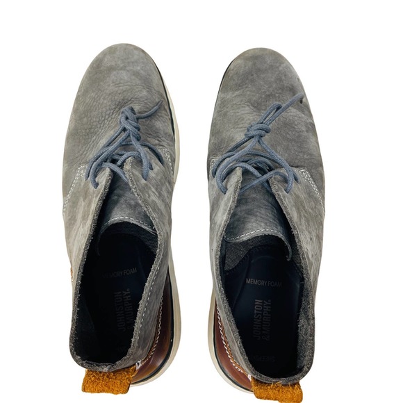 Johnson & Murphy Mens Boots Farley 25-2757 Nubuck Leather‎ Chukka Gray Size 11M main image 4
